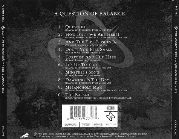 The Moody Blues A Question of balance CD